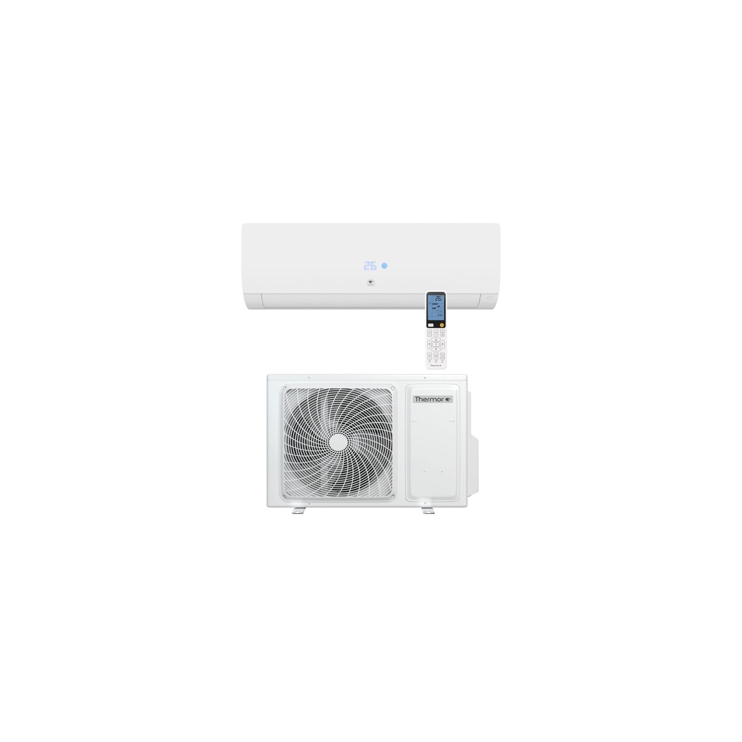 Climatisation Unité Extérieure 7 Kw Et Unité Intérieure Blanche Nagano - Thermor