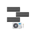  Ensemble Climatiseur Reversible Tri-split 5,2kw + 2,6 Kw + 2,6kw Mural Connecté Solstice Noir - Midea