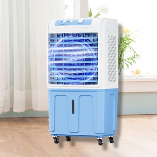 GENERIC Refroidisseur D'air évaporatif 40L Avec Ventilateur Portable à Distance à 3 Vitesses Pour Le Bureau à Domicile, 120 Oscillation, Fonctionnement Silencieux, Aucun Tuyau Nécessaire, Idéal Pour Le Refroi