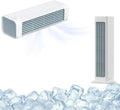 GENERIC Qinux Breezamax Air Cooler, 2025 Ultra-Quiet Portable AC Avec Batterie Rechargeable, Ventilateur D'évaporation Mural Sans Lame Pour Le Bureau à Domicile, Dispositif De Refroidissement Compact à L'écon
