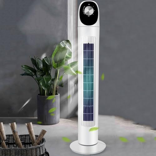 GENERIC Ventilateur De Tour Sans Lame Ultra Silencieux, 3 Vitesses, Oscillation à 80 °, Affichage Numérique, Minuterie 7.5H, Circulateur D'air Portable Pour Chambre à Coucher, Bureau, Maison