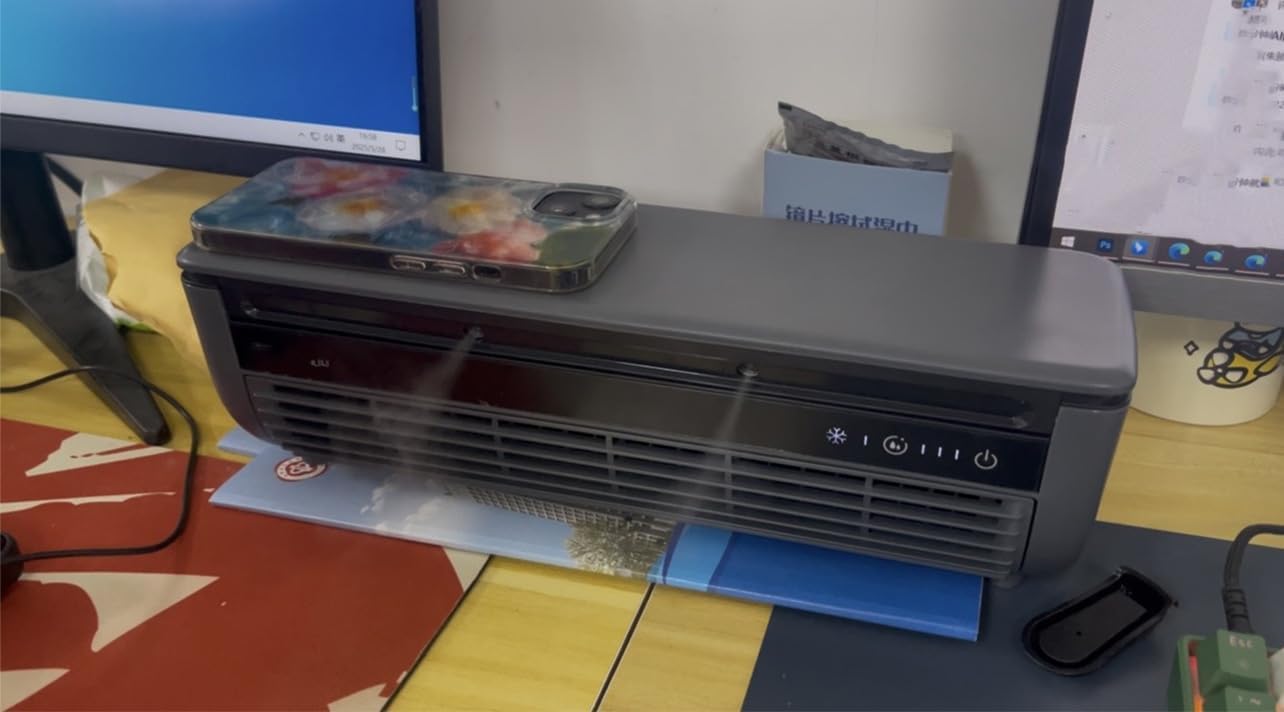 GENERIC Climatiseur Mural Sans Perçage à Chargement Sans Fil Pour Cuisine - Ventilateur Mural Portable - Climatiseurs à Montage Mural - Refroidissement Instantané En 30 Secondes Pour La Maison Et Le Bureau
