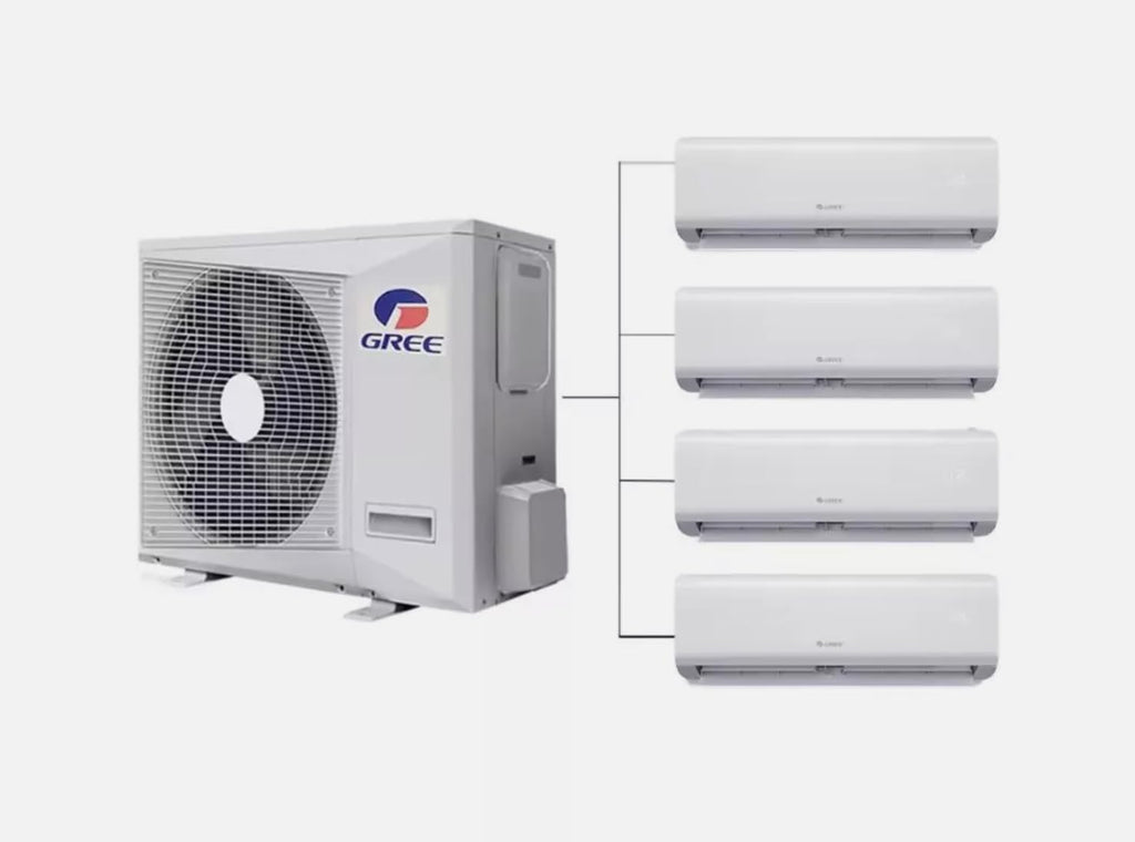 GENERIC Onduleur Solaire 36000BTU Multi 9K + 12K + 18K Zones Split Climatiseur Et Chauffage