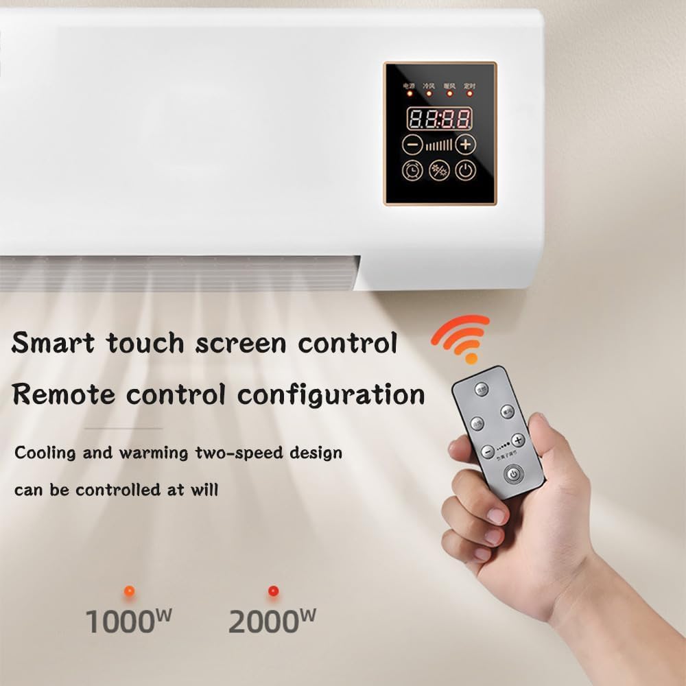  Climatisation Murale Portable 2000 W Avec Télécommande Et Minuterie Intelligente Pour La Maison, Le Bureau Et La Chambre à Coucher