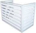 Housse De Climatiseur Pour Unités De Fenêtre En Alliage D'aluminium - Protection Contre La Pluie Pour Intérieur/extérieur - Clôture Blanche Pour Dissimuler L'unité De Climatisation - Résistant Aux