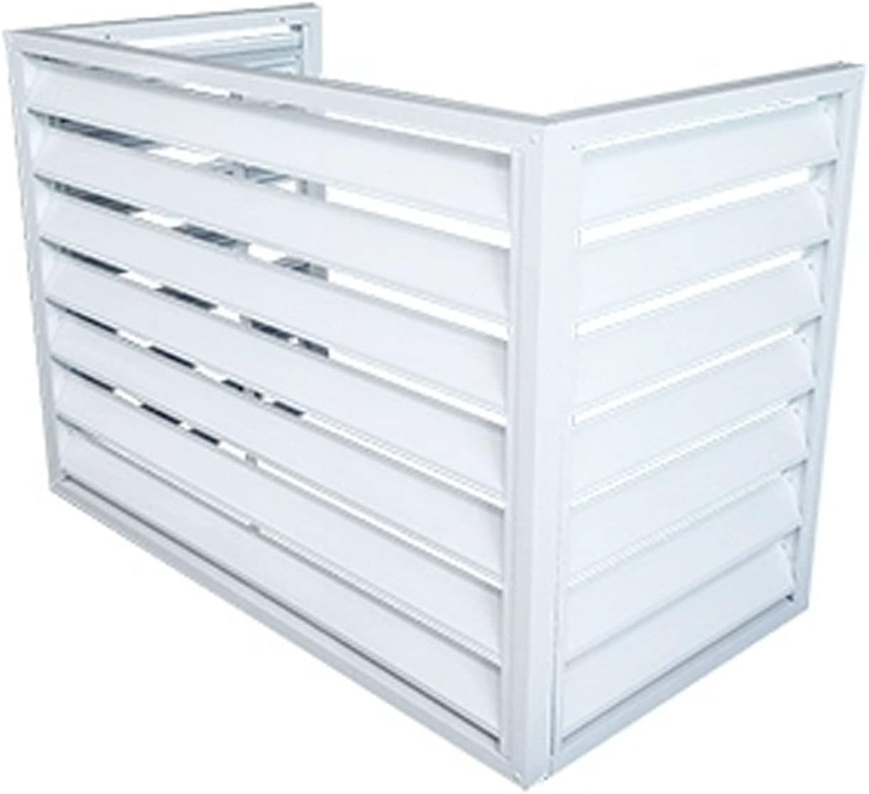  Housse De Climatiseur Pour Unités De Fenêtre En Alliage D'aluminium - Protection Contre La Pluie Pour Intérieur/extérieur - Clôture Blanche Pour Dissimuler L'unité De Climatisation - Résistant Aux