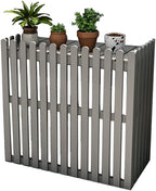GENERIC Housse De Climatiseur Extérieur – Clôture En Bois Pour Climatiseurs Divisés 105 X 45 X 99 Cm – Gris – Résistante Aux Intempéries – Élégante Et Protection Pour Unités Extérieures