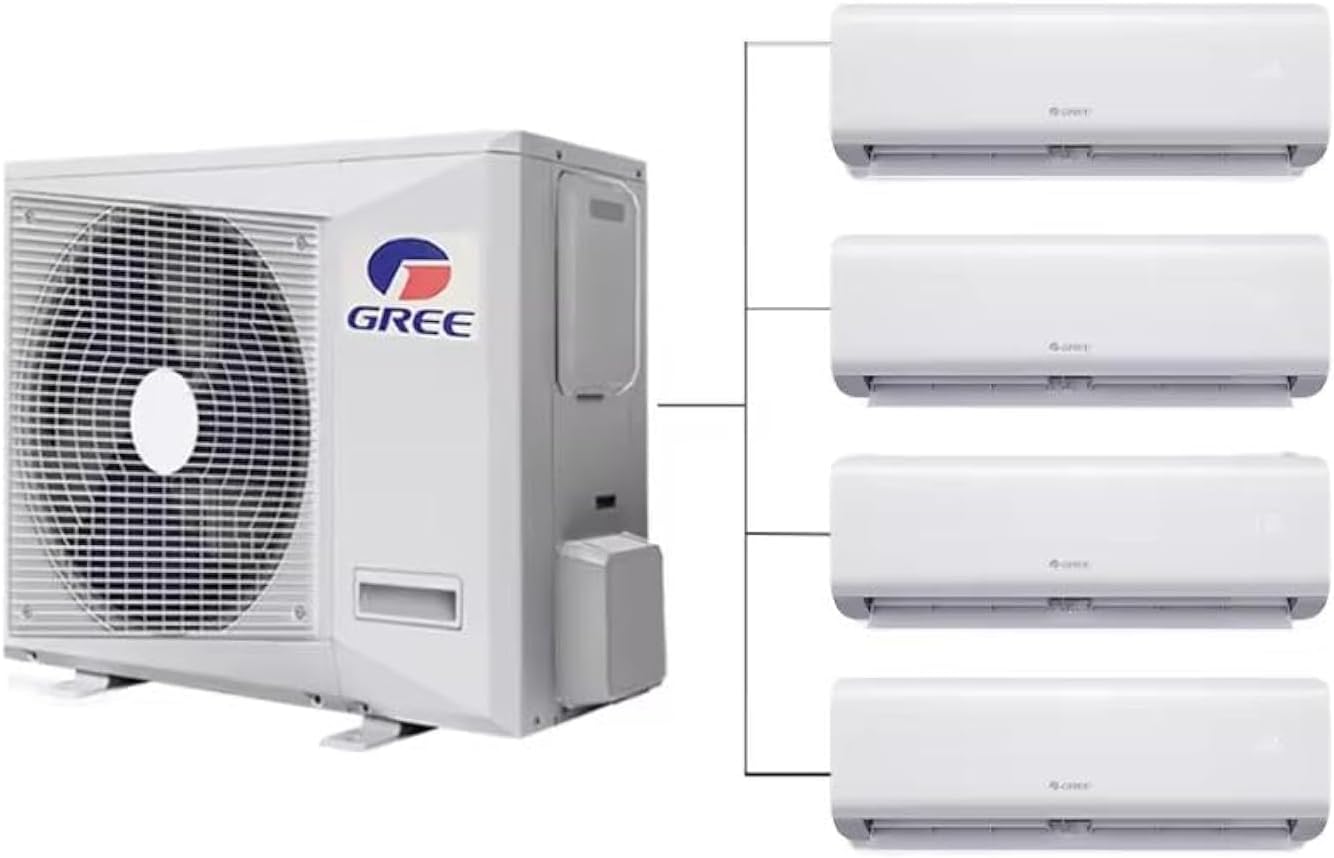 GENERIC 36000BTU Climatiseur Et Chauffage Sans Conduit Multi 9K Zones Mini Split – 4 Zones