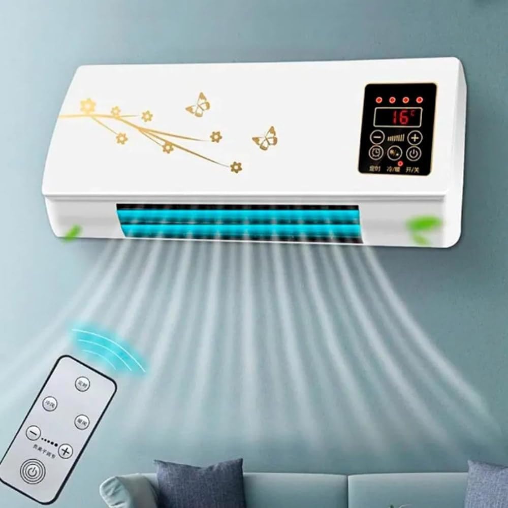  Split Max Aire Acondicionado Portatil,2 In 1 Portable Air Conditioning,2024 New Wall Mounted Air Conditioner,With Remote, For Home/Office/Bedroom (White)