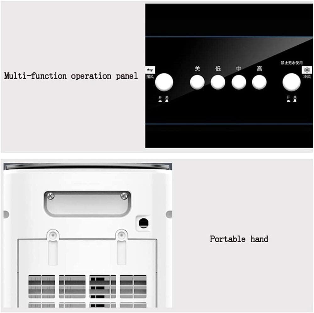  Climatiseur Portable Refroidisseur Climatiseur Mobile Sans Tuyau Ventilateur De Climatisation Blanc Mécanique 3 Vitesses Contrôle Maison Dortoir Ventilateur De Refroidissement Mobile