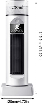 Genérico Ventilateur De Climatisation Oscillant Silencieux Sans Pale Avec Télécommande, Ventilateur Colonne Rafraîchisseur D'air 6 Vitesses Avec Humidificateur, Grand Réservoir D'eau, Refroidisseur Portable