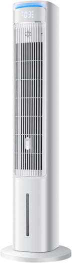 GENERIC Ventilateur De Tour De Refroidissement, Ventilateur De Climatiseur Portable Avec Oscillation à 80 °, 3 Vitesses, Réservoir D'eau 4L, Minuterie 12H, Packs De Glace, Contrôle Tactile, Pour Bureau De La