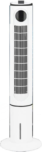 GENERIC Tower Fan Bedroom Evaporative Cooler 3 Vitesses LED Remote 12h Timer 80 Oscillation Calme Portable Climatiseur Unité Faible Puissance Pour Le Bureau à Domicile Sleep Safe Bladeless Design