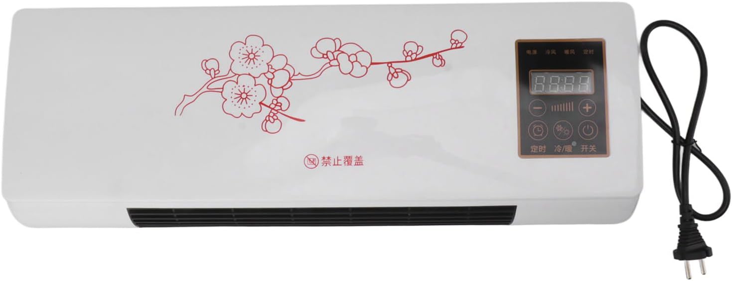  YUYTE Climatiseur Chauffant, Prise UE Polyvalente 220 V Portable à Faible Bruit Mural Refroidisseur D'air Avec Télécommande Pour Maison Salle De Bain Chambre Salon