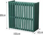 GENERIC Housse De Climatiseur Extérieur – Clôture En Bois Pour Climatiseurs Divisés, Vert, 105 X 45 X 99 Cm, Protection Contre Les Intempéries Pour Unités Extérieures – Solution De Dissimulation élégante