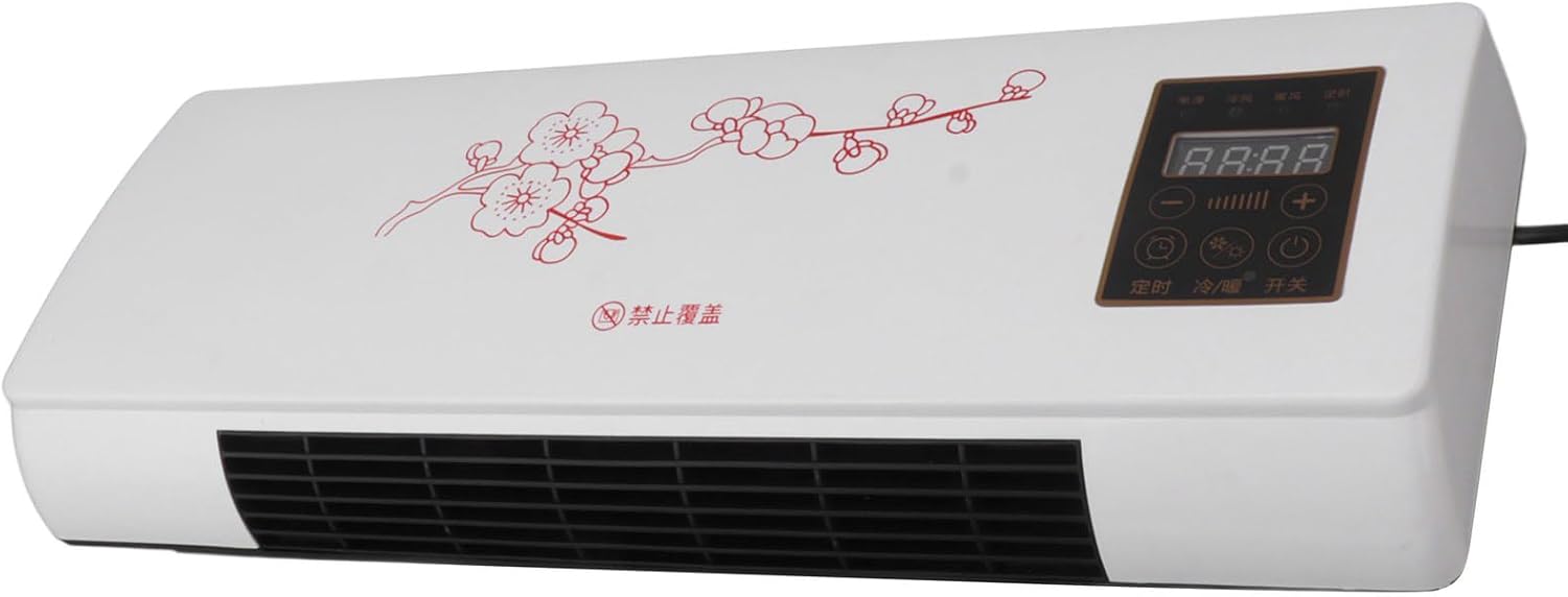  YUYTE Climatiseur Chauffant, Prise UE Polyvalente 220 V Portable à Faible Bruit Mural Refroidisseur D'air Avec Télécommande Pour Maison Salle De Bain Chambre Salon