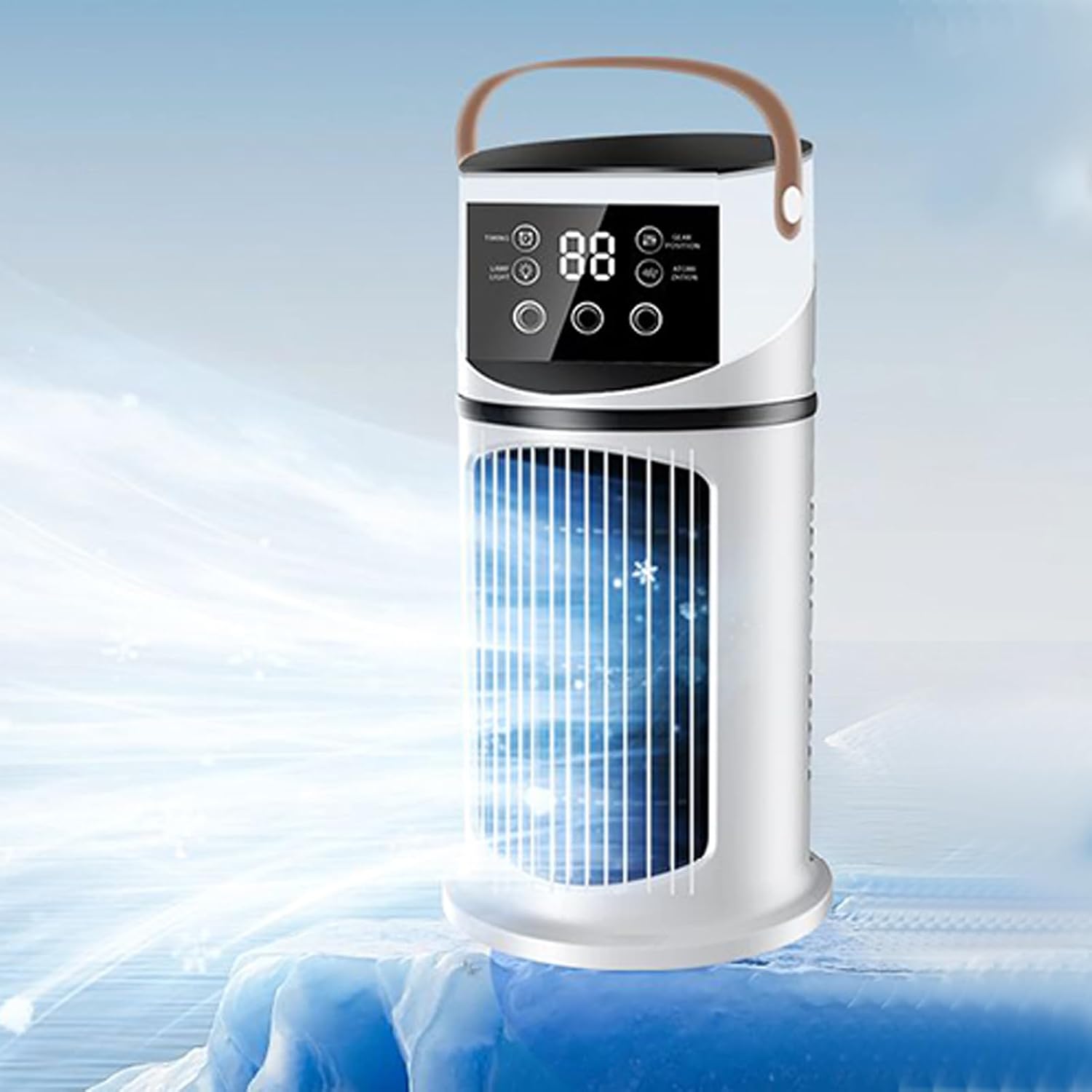  Climatiseur Portable Avec Ventilateur - Ventilateur Personnel Évaporatif Souffleur D Air,Rafraîchisseur Évaporatif Pour Bureau Chambre Voiture Bureau Camping Dortoir