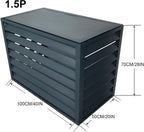  Housse De Protection Pour Mini-climatiseur Extérieur - Pompe à Chaleur En Aluminium, Réduction Du Bruit, Résistante Aux Intempéries Et Support Pour Plantes, Idéale Pour L