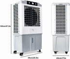 GENERIC Refroidisseur D'air Portable 70L Avec Rideaux De Glace, Refroidisseur D'évaporation 3-en-1 Et Humidiificateur Pour L'intérieur Extérieur, Unité De Refroidissement Pitoyable Et Tranquille Sur Les Roues