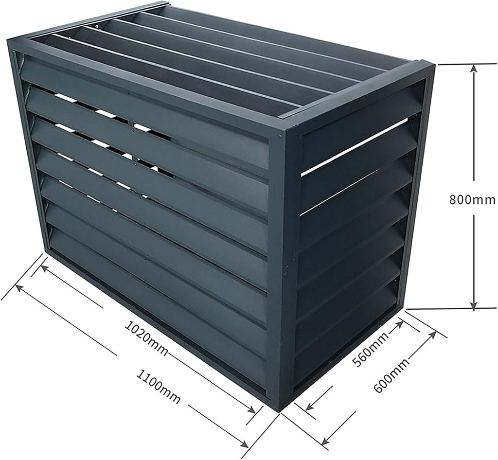 GENERIC Housse De Protection Décorative En Alliage D'aluminium Pour Climatiseur, Condensateurs Et Pompes à Chaleur, Résistant Aux Intempéries Pour Une Durabilité Accrue