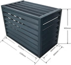 GENERIC Housse De Protection Décorative En Alliage D'aluminium Pour Climatiseur, Condensateurs Et Pompes à Chaleur, Résistant Aux Intempéries Pour Une Durabilité Accrue