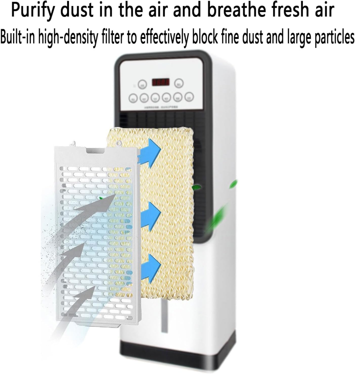GENERIC Ventilateurs De Refroidissement De Refroidisseur De Refroidisseur D'air évaporatif Qui Soufflent D'air Froid Pour Le Ventilateur De Tour De Refroidissement Portable De Chambre à Coucher Avec 3L Réserv