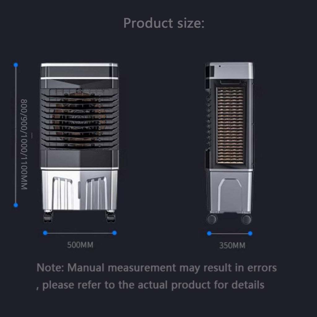 GENERIC Climatiseur Portable, Refroidisseur D'air à 3 Vitesses Avec Réservoir D'eau De 50 L, Minuterie De 12 Heures, Ventilateur De Refroidissement Oscillant à 120° Pour La Maison, Le Bureau, Le Lit, Le Salon