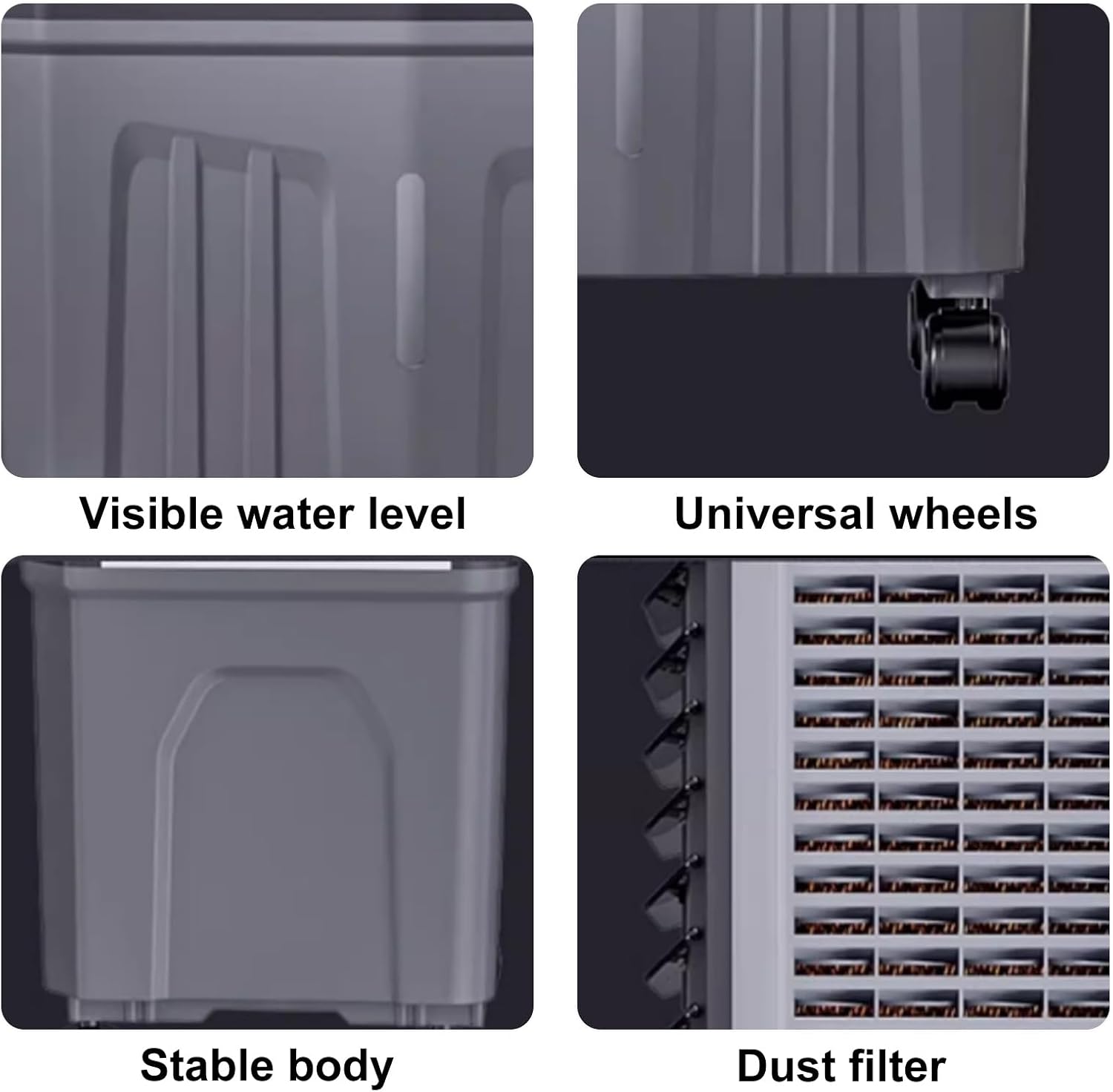 GENERIC Refroidisseur D'air évaporatif Portable Avec Grand Réservoir D'eau Et Packs De Glace Pour Le Refroidissement à Domicile Et Au Bureau