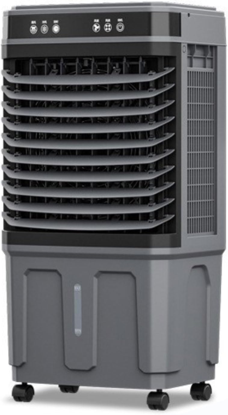 GENERIC Climatiseur Portable Avec 4 Compartiments à Glace, Réservoir D'eau De 20 Litres, Oscillation à 120°, Télécommande, Minuterie 12 H Et 3 Vitesses De Refroidissement. Idéal Pour La Chambre Ou La Maison.