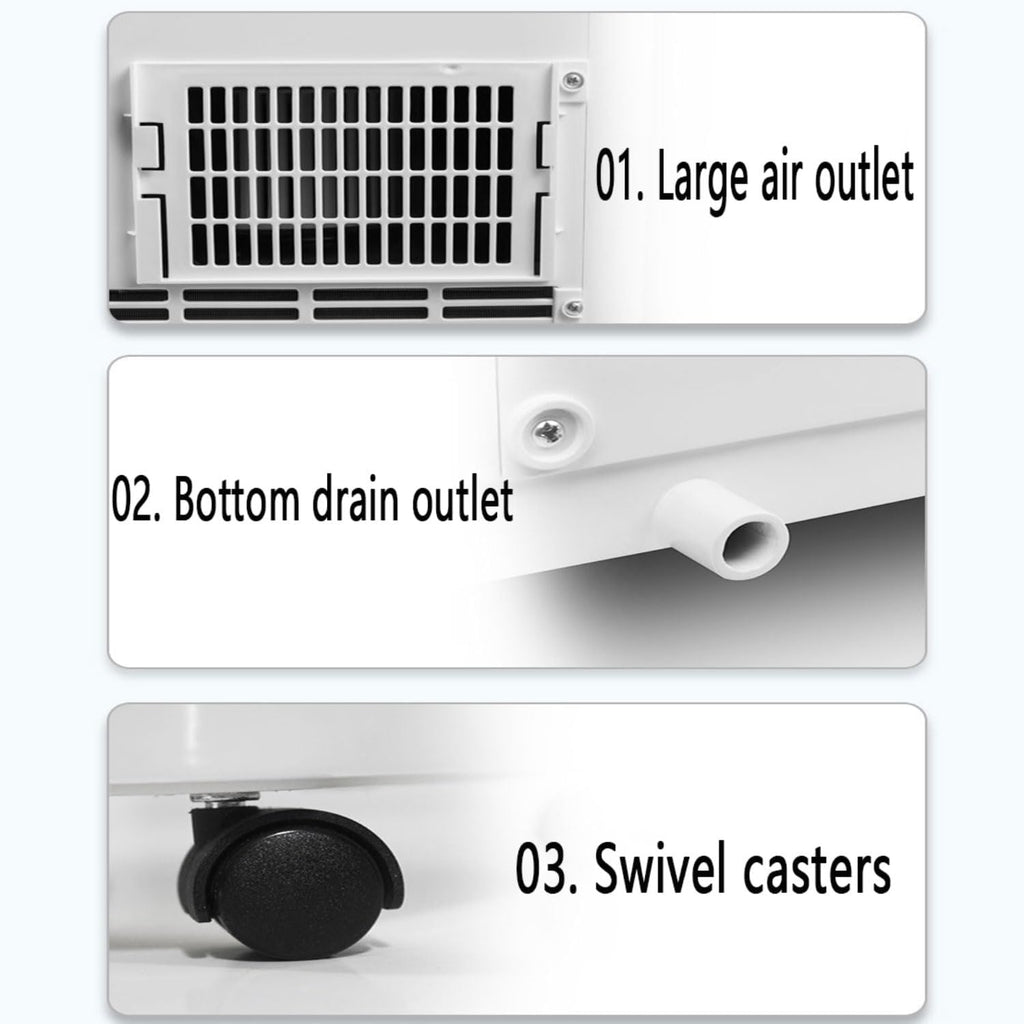  Climatiseurs Portables Smart AC Unit Ventilateur De Refroidissement Avec Télécommande Déshumidificateur De Refroidissement Rapide Kit De Fenêtre En Mode Veille Silencieux Inclus Unité De Refroidisseme