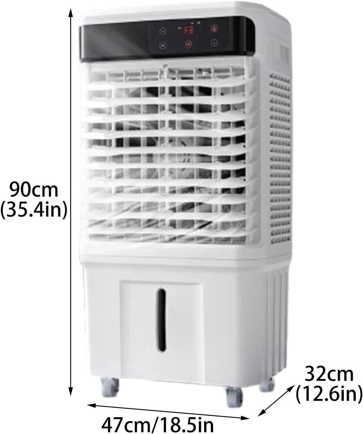  Climatiseur Sans Fenêtre, Refroidisseur D'air Par Évaporation Avec 3 Vitesses Et Grand Réservoir D'eau, Refroidisseur De Marais Portable Pour Chambre Et Bureau
