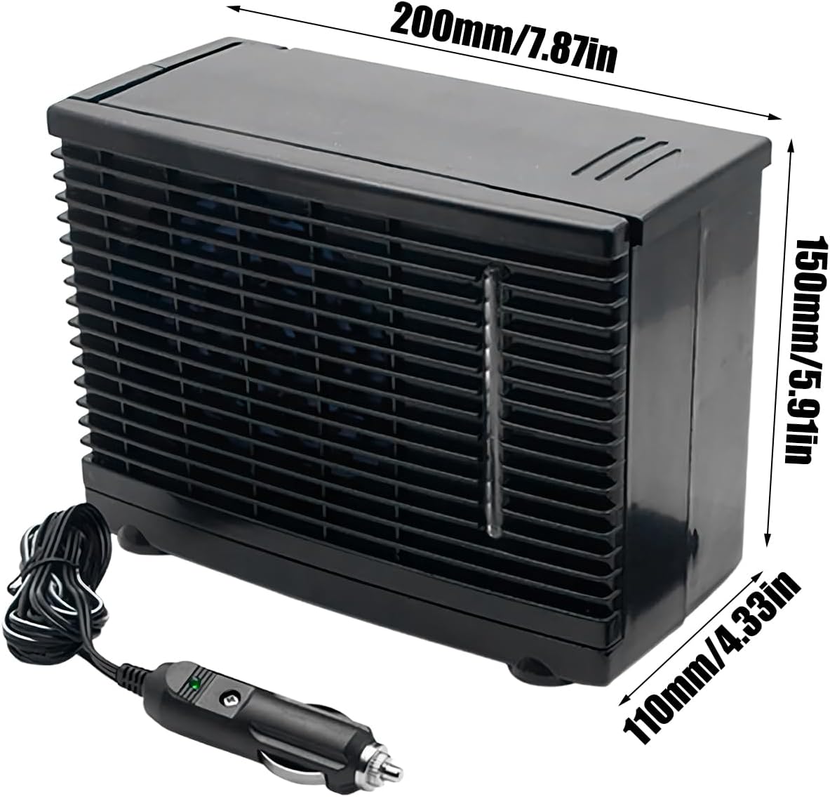  Ventilateur Climatiseur Portable Pour Voiture | Souffleur D'Air Portable Pour Voiture | Rafraîchisseur D'Air Évaporatif 12V Pour Camion Camping-Car Voyage Sous-Sol Chambre Garage
