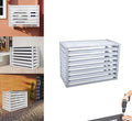  Housse De Climatiseur En Alliage D'aluminium Pour Pompe à Chaleur 5P Volets De Porte-fleurs – Réduction Du Bruit Et Protection élégante De Façade Accessoires Clete
