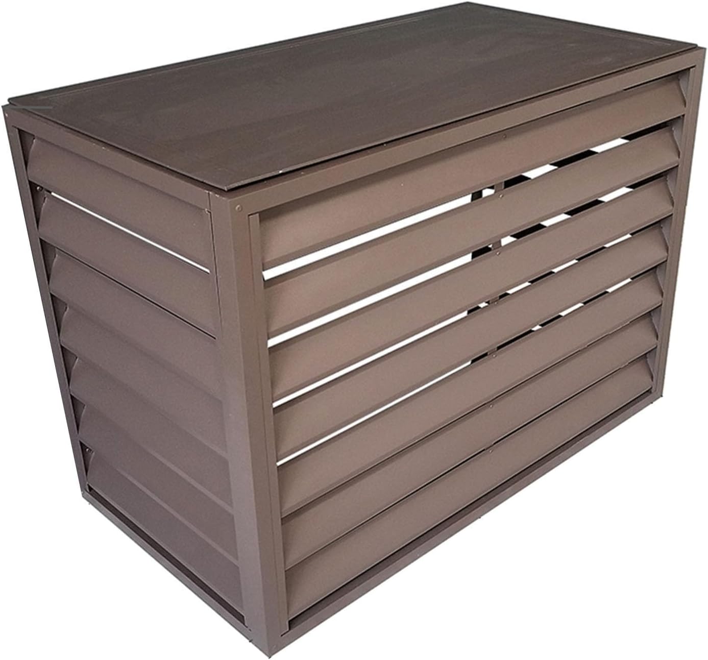 GENERIC Housse De Protection Pour Climatiseur – Protection Décorative En Aluminium Pour Pompe à Chaleur Pour Maison Et Clôture, Unité De Climatisation Extérieure, Résistante Aux Intempéries Et Design élégant