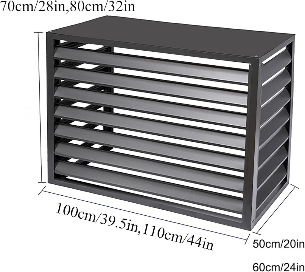 GENERIC Housse De Protection En Aluminium Pour Climatiseur Et Pompe à Chaleur - Condensateur Extérieur - Protection De Radiateur - Résistante Aux Intempéries - Pour Unités Extérieures (marron)