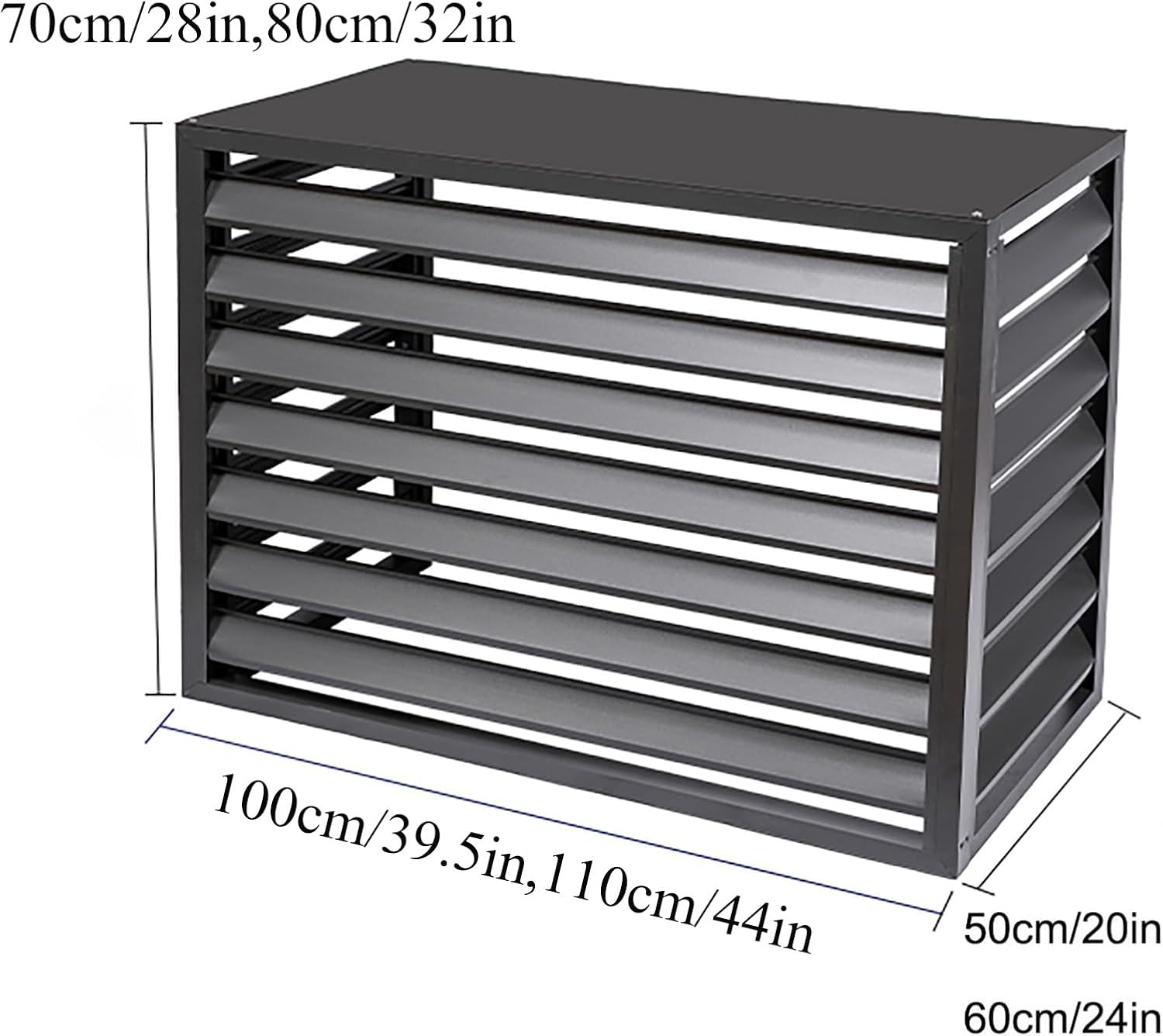 GENERIC Housse De Protection En Aluminium Pour Climatiseur Et Pompe à Chaleur - Condensateur Extérieur - Protection De Radiateur - Résistante Aux Intempéries - Pour Unités Extérieures (marron)