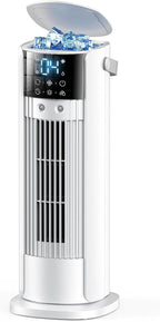 GENERIC Ventilateur De Refroidisseur D'air Portable 180 évaporatif Oscillant Avec Humidificateur De Brime à Télécommande Pour La Chambre Bureau Chambre Silencieuse 3 Vitesses Économie D'énergie Conception Com