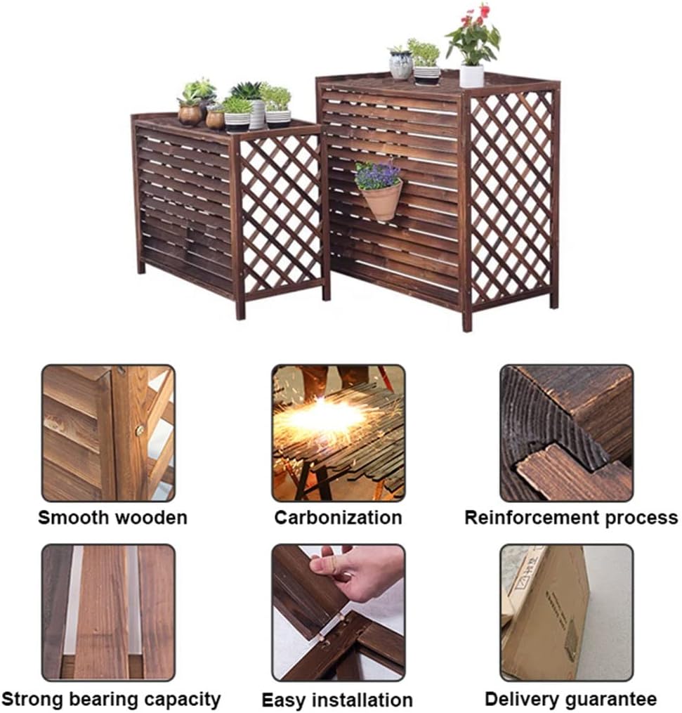  Stores Extérieurs En Coquillage Pour Jardinière, Protection De Climatisation Extérieure, Clôture De Confidentialité, Support De Climatiseur Résistant Aux Intempéries, Pour Se Cacher à L'extérieur
