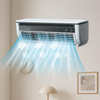  Ventilateur Rafraîchisseur D'Air Pour Pièce | Ventilateur Rafraîchisseur D'Air | Appareil De Ventilation Trois Vitesses Avec Chargeur Sans Fil Pour Maison Chambre Camping Car Salle De Bain