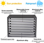 GENERIC Housse En Aluminium à 4 Panneaux Pour Climatiseur Et Poubelle - Support De Fleurs D'extérieur - Clôture élégante Pour Climatiseurs Et Pompes à Chaleur (marron, 100 X 50 X 70 Cm)