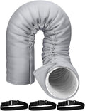  Isolation De Tuyau AC – Housse De Tuyau Portable Avec Sangles Réglables, Manchon D'isolation Thermique | Enveloppe économe En énergie Pour De Climatiseur De Fenêtre Dans La Maison, Garage,