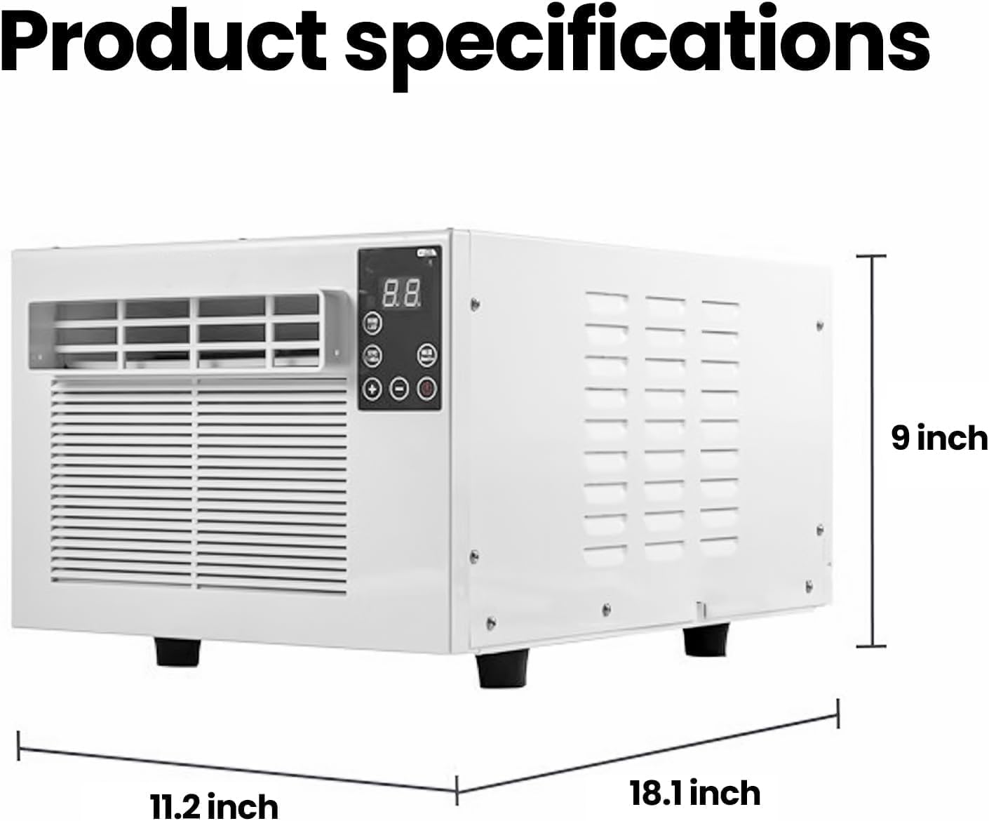  280W Unité De Climatisation Portable, 1876 BTU Refroidissement Rapide Et Déshumidificateur, Mini A/C Silencieux Pour Les Petites Pièces, Dortoirs, Bureaux, Pas D'installation Requise, Déplacement Faci