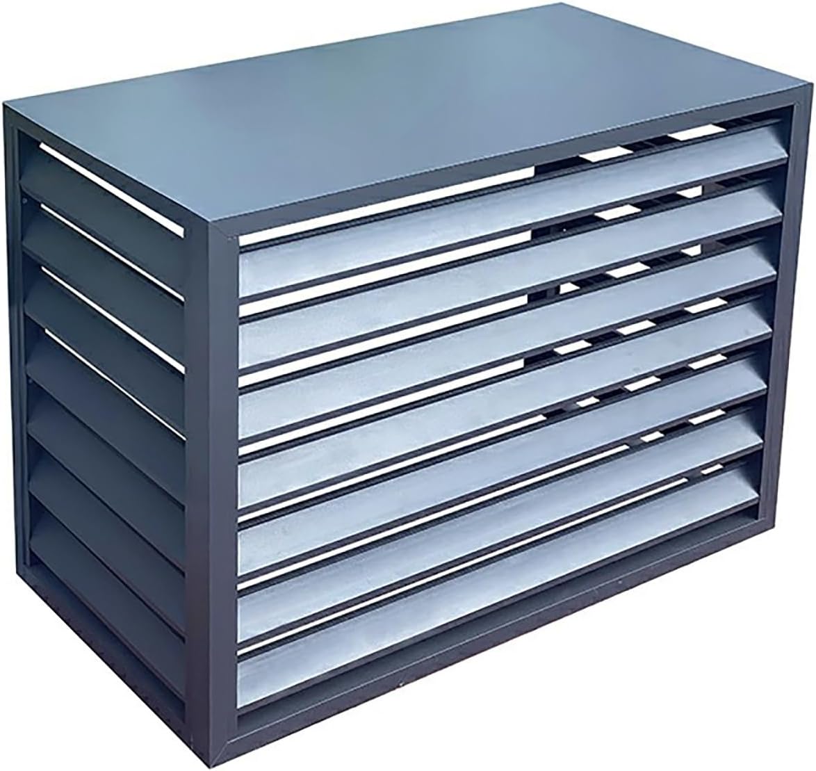 GENERIC Housse En Métal Pour Climatiseur – Étagère Décorative Pour Balcon, Bouclier En Alliage D'aluminium, Grilles De 1 Mm, Ion Condensateur Extérieur, Housse élégante Pour Climatisation