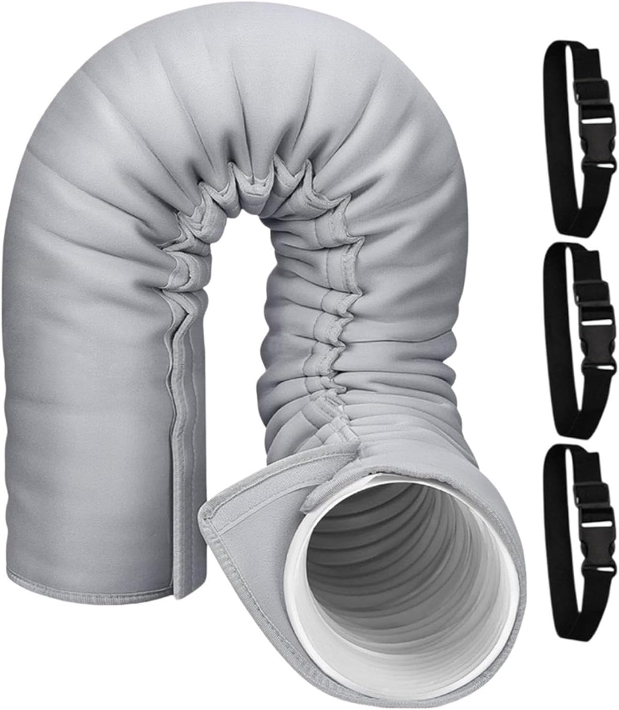  Isolation Tuyau Climatiseur, Housse Isolante Portable Avec 3 Sangles | 150 X 53 Cm Gaine Isolante Pour Tuyau De Climatiseur, Pour Hiver Extérieur Intérieur Garage