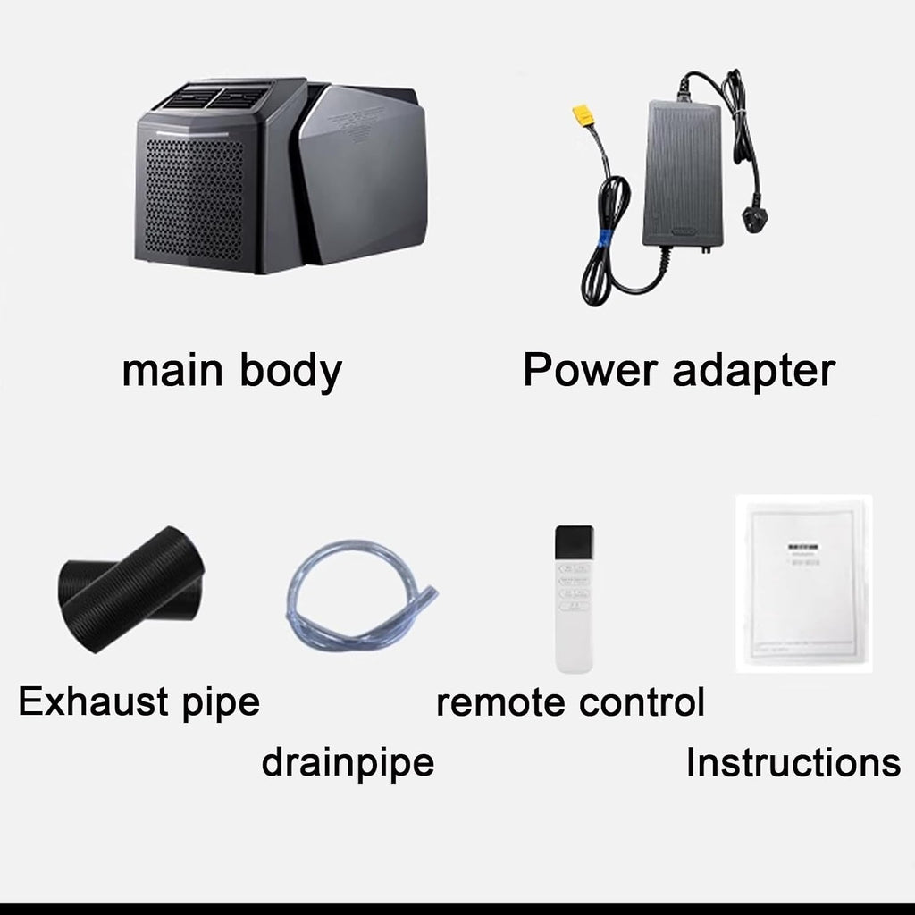 GENERIC Climatiseurs Portables 6100 BTU Pour Une Utilisation Extérieure Et Intérieure Refroidisseur D'air A Structure Divisée A 3 Vitesses Avec Télécommande