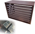 GENERIC Housse De Protection En Aluminium Pour Climatiseur Intérieur Et Extérieur, Support Mobile Pour Plantes, 100 X 50 X 70 Cm Et 110 X 60 X 80 Cm, Marron, Résistant Aux Intempéries Pour Jardin Et Maison