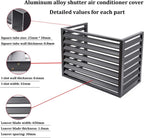 GENERIC Bâche Robuste En Aluminium Pour Climatiseur Et Clôture D'intimité Pour Unités Extérieures – Étagère à Persiennes Pour Balcon Et Jardin Blanc 100 X 70 X 50 Cm
