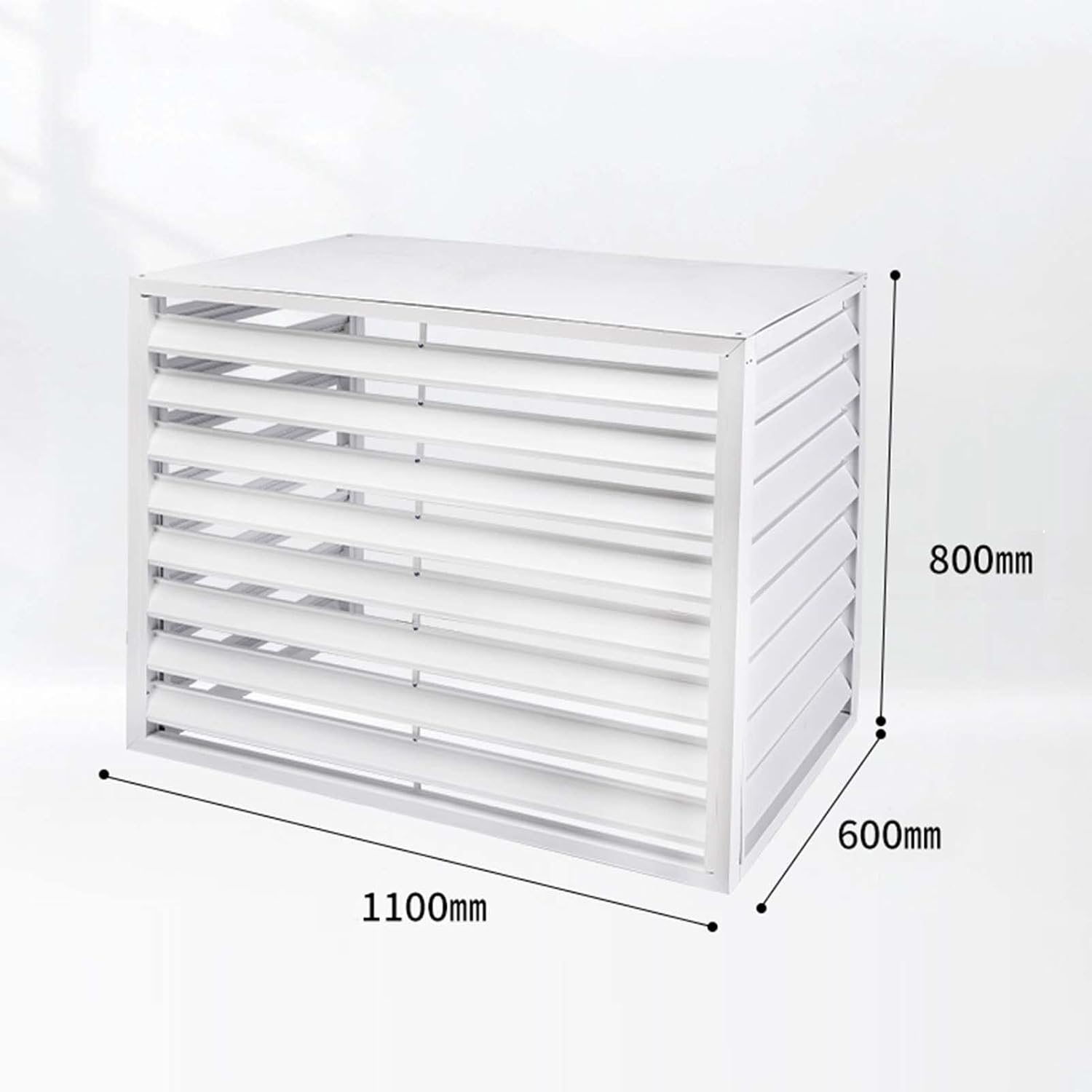 GENERIC Housse En Aluminium Pour Unité De Climatisation - Protection Extérieure Décorative Résistante Aux Intempéries Pour Climatiseurs Centraux - Boîtier Autonome Pour Ordures Ou équipements CVC