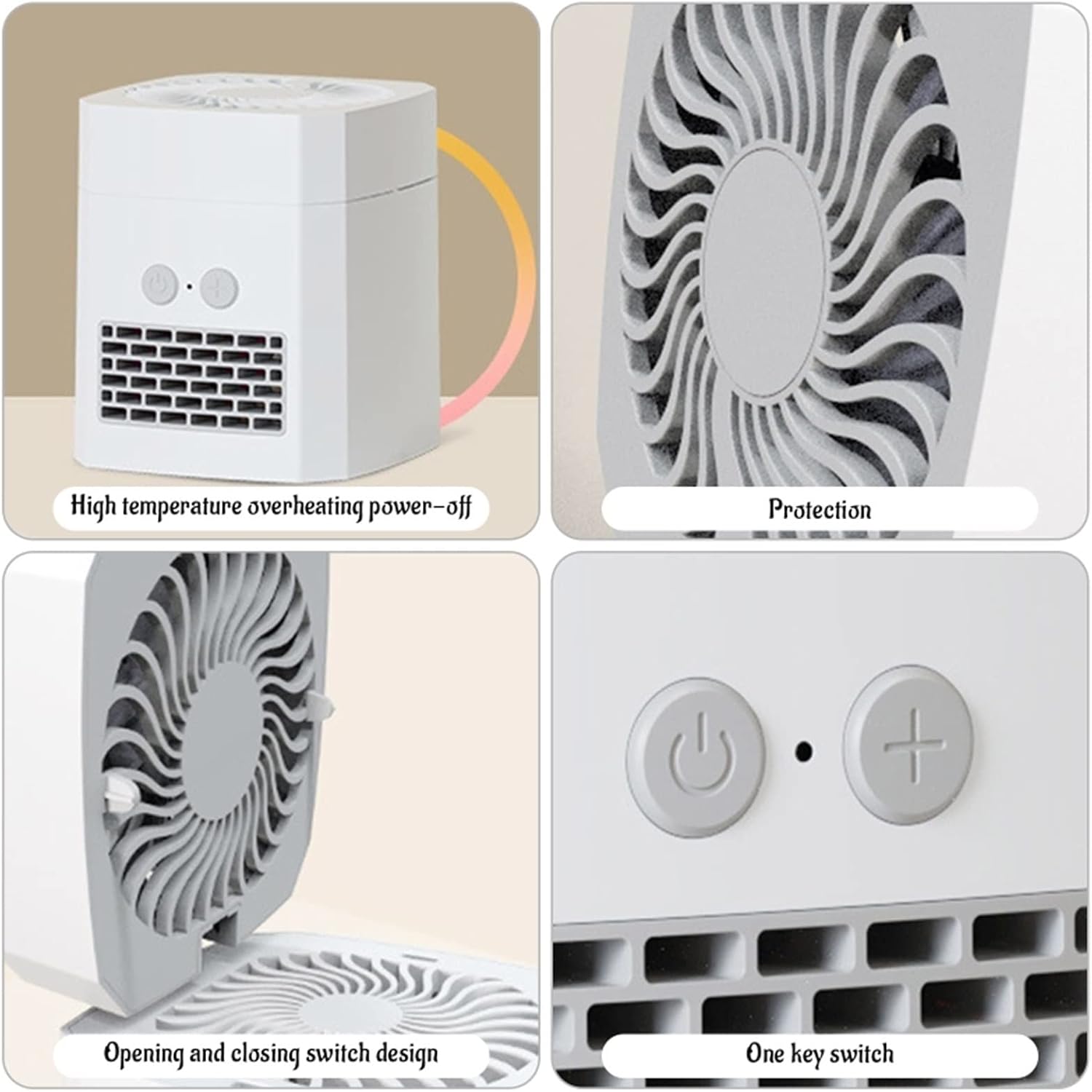  DieffematicKTY Climatiseur Mobile Portable Air Conditioner Fan Small Heater Fan Adjustable For Room Home Office