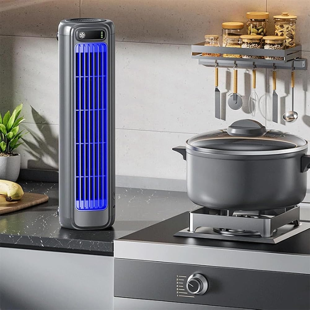 GENERIC ColdEez Cooling Ace, Colding Air Climating, Ventilateur De Refroidisseur D'air Portable Avec 3 Vitesses, Chargement USB, Ventilateur De Tour De Bureau Pour Bureau, Chambre à Coucher, Cuisine Gray